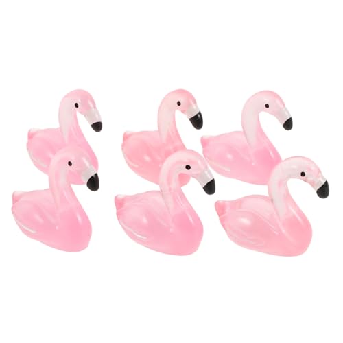 ERINGOGO 50 Stück Im Dunkeln Leuchtende Flamingo Dekoration Yoga Flamingo Figuren Miniatur Rasendekorationen Flamingo Für Den Außenbereich Niedliches Schreibtisch Ornament von ERINGOGO