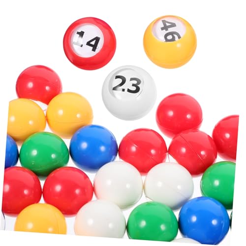 ERINGOGO 50 Stück Lotteriebälle für Partyspiele Fenster Zahlenbälle für Unterhaltung für Karneval Weihnachten und Bastelprojekte von ERINGOGO