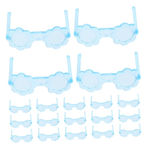 ERINGOGO 50 Stück Mini-Brille mini Puppenkleidung Puppenhaus-Accessoire Puppe Puppe Mädchen Puppe verkleiden Sich Brillen Miniatur-Brillensachen Plastik Sky-Blue von ERINGOGO
