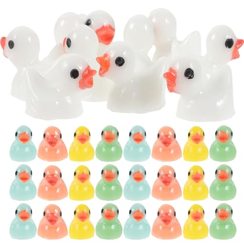 ERINGOGO 50 Stück Mini-Ente Cute Decoration wohnungsdeko Niedliche Tierfiguren für Niedliche Entenfiguren Puppenhausdekoration winzige Tiere Miniaturen Harz Miniaturdekoration von ERINGOGO