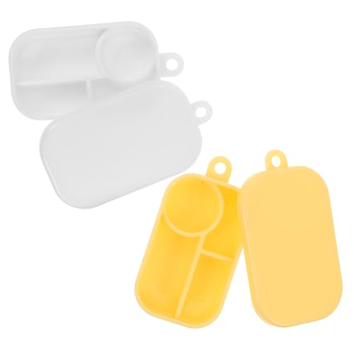 ERINGOGO 50 Stück Mini Snackboxen mit Fächern Realistische Kleine Lunchboxen für Puppenhaus Küche Lebensnahe Mini Lebensmittelbehälter DIY für Sammler von ERINGOGO