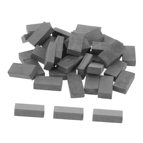 ERINGOGO 50 Stück Mini-Steine DIY-sandtisch-ziegelmodelle Künstliche Ziegel Handgefertigte Layout-ziegeldekore Ziegel Für Das Handwerk Miniaturen Zum Basteln Simulationsbaustein Black Ton von ERINGOGO