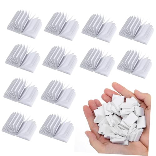 ERINGOGO 50 Stück Miniatur Bücher für Puppenhaus Leere Seiten zum Blättern Vielseitige Mini Bücher Dekoration Kompakte für DIY Puppenhaus und Schreibtisch Accessoire von ERINGOGO