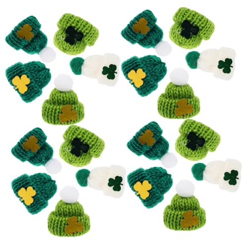 ERINGOGO 50 Stück Miniatur-strickmützen, St. Patrick-strickmützen, DIY-zubehör Für Den St. Patrick Day von ERINGOGO