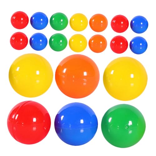 ERINGOGO 50 Stück Offene Kunststoff Lotteriekugeln Bunt Wiederverwendbar Hohl Befüllbar für Partyspiele Tombola Gewinnziehung Kunsthandwerk und Veranstaltungsdekoration von ERINGOGO