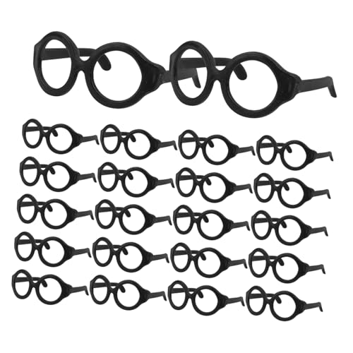 ERINGOGO 50 Stück Puppenbrillen Zubehör Runde Kunststoffbrillen für Puppen Dekorative Eyewear für Kreatives Rollenspiel Puppenhaus ERINGOGO 50 Stück Puppenbrillen Zubehör Runde Kunststoffbrillen für Puppen Dekorative Eyewear für Kreatives Rollenspiel Puppenhaus von ERINGOGO