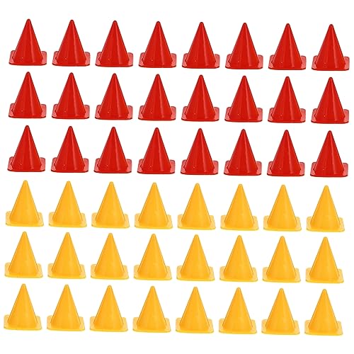 ERINGOGO 50 Stück Sandkasten Straßensperre Modell Verkehr Sportspielzeug Orange Lernspielzeug Straßenschilder Lehrmittel Kinderspielzeug Kinderspielzeug Straßensperre Schild Simulation von ERINGOGO
