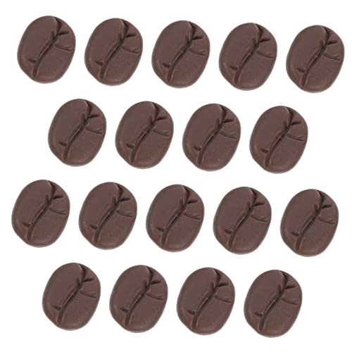 ERINGOGO 50 Stück Simulierte Kaffeebohnen Künstliche Bohnen Kunst Realistischer Kunstkaffee Spiel Lebensmittel Lebensmittel Für Küche Kaffee Kaffee Simulations von ERINGOGO