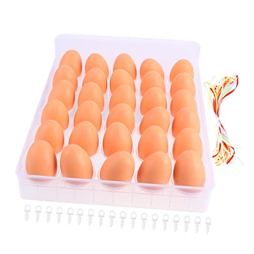 ERINGOGO 50 Stück Simulierte Ostereier gefälscht Herstellung Zu groß für Mini Eier bemalen Ostersimulationseier Eier selber bemalen Ostern selber Machen Eier künstlich bemalen Plastik Khaki von ERINGOGO