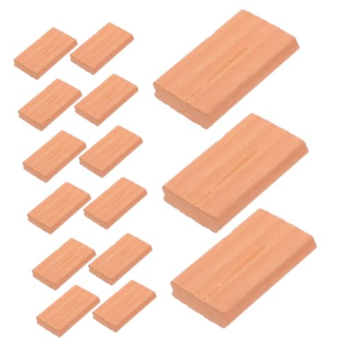 ERINGOGO 50 Stück Simulierte kleine Steine Puppenhausboden Mini-Wäscheklammer Bausteine Mini-Steine gefälschtes Foto Miniaturziegel DIY Miniaturhaus Mini-Gartenmauerstein Mini-Gartenziegel von ERINGOGO