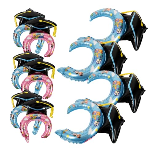 ERINGOGO 50 Stück Teiliges Aufblasbares Abschluss-stirnband aus Aluminiumfolie Leichtes Party-dekorations-accessoire für Abschlussfeier Doppelseitig Blau- Vielseitiges Foto-requisit und ERINGOGO 50 Stück Teiliges Aufblasbares Abschluss-stirnband aus Aluminiumfolie Leichtes Party-dekorations-accessoire für Abschlussfeier Doppelseitig Blau- Vielseitiges Foto-requisit und von ERINGOGO