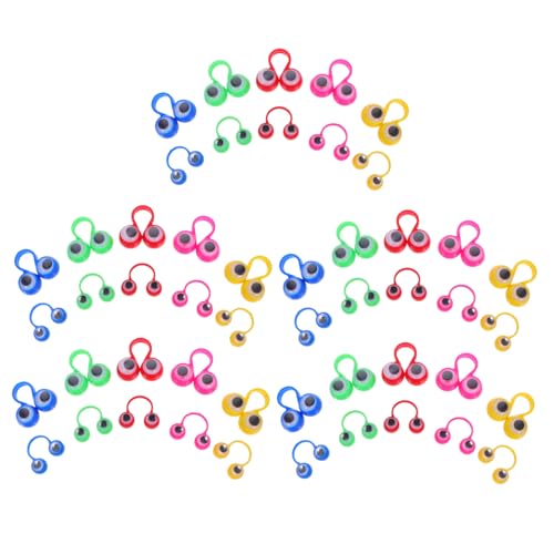 ERINGOGO 50 Stück Teiliges Auge Fingerpuppen Leichte Bunte Augenringe für Interaktives Fingerspiel Fördert Feinmotorik für Party Reise und Eltern Junge Mädchen bindung von ERINGOGO