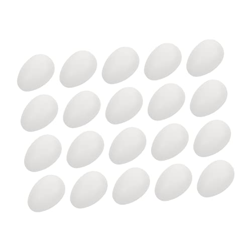 ERINGOGO 50 Stück Teiliges DIY Ostereier Kunststoff Weiße Bastel Eier zum Bemalen Stabile Sichere Deko Eier für Osterdekoration und Kinderhandwerk für Kindergarten und DIY Projekte von ERINGOGO