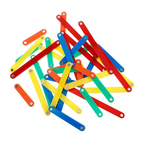 ERINGOGO 50 Stück Teiliges Magnetischer Baustäbe in Längen Flexible Lernhilfe für Mathematik mit Dreiecken Quadraten Rechtecken Fördert Kreativität und Mathematisches Verständnis bei von ERINGOGO
