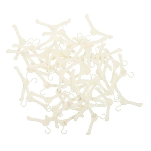 ERINGOGO 50 Stück Teiliges Mini Kleiderbügel für Puppenkleidung aus Robustem Kunststoff Praktisches Puppenkleiderständer Zubehör zur Ordentlichen Aufbewahrung Sicher und Tragbar für von ERINGOGO