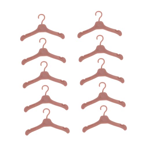 ERINGOGO 50 Stück Teiliges Miniatur Puppenkleiderbügel aus Kunststoff Umweltfreundlich Robust und Kompakt zur Organisation von Puppenkleidung und Rollenspielen von ERINGOGO