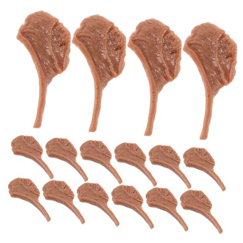 ERINGOGO 50 Stück Teiliges Miniatur Steak Künstliches Rindfleisch Modell Realistische Textur Lebendige Farben Handgefertigte Mini Steak Deko für Puppenhaus Fotografie Büro und von ERINGOGO