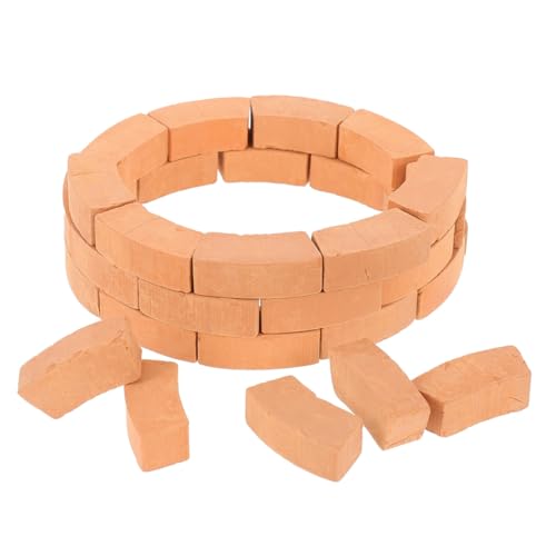 ERINGOGO 50 Stück Teiliges Miniatur Ziegelsteine aus Realistische Miniatur Bausteine für DIY Mini für Fördert Kreativität und Motorische Fähigkeiten von ERINGOGO