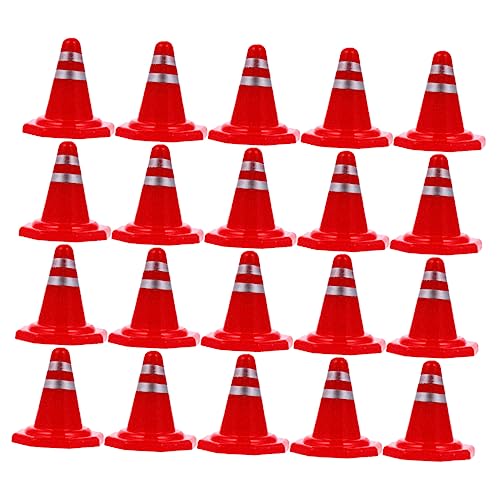 ERINGOGO 50 Stück Teiliges Plastik Verkehrshütchen und Auffällige Straßenschilder Wetterfestes Kunststoff für Verkehrsbarrieren und Lernspielzeug im Außenbereich von ERINGOGO