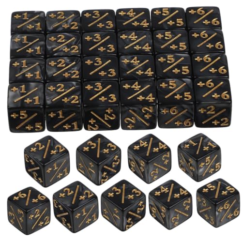 ERINGOGO 50 Stück Teiliges Set Mathematik Würfel mit Rechenzeichen Acryl Würfel mit Perlmutt Optik Pädagogisches Lernspielzeug für Logisches Denken Party und Brettspiel Zubehör von ERINGOGO