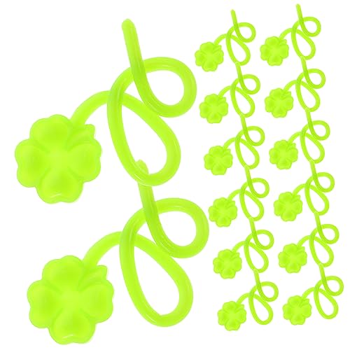 ERINGOGO 50 Stück Vier-Blattklee- st. Patricks Day Accessoires klebrige Handspielzeuge Stütze Sticky Hände klebriges Fingerspielzeug klebriges Handspielzeug tpr Hellgrün von ERINGOGO