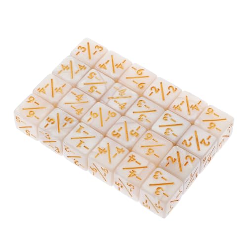 ERINGOGO 50 Stück Würfel Lernspielzubehör Mathe-Übungsmaterial für Lehrhilfsmittel für Mathematik Mathe-Lernwerkzeuge Bar-Spiel-Requisite Mathe-Tools für den Unterricht Acryl Weiß von ERINGOGO
