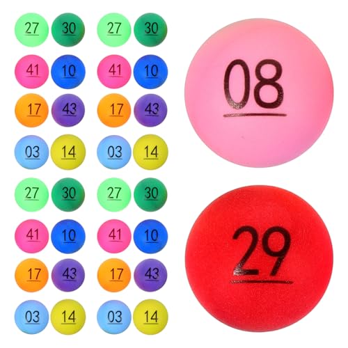 ERINGOGO 50 Stücke Tombola Zahlen Für Party Spiel Kunststoff Zeichnung Für Home Feier von ERINGOGO