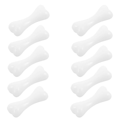 ERINGOGO 500 Stück Mini Kunststoffknochen Weiß Miniatur Skelett Deko für Halloween Party Karneval Kostüm Cosplay und DIY Zubehör Leicht Robust und Detailreich von ERINGOGO