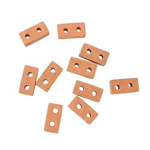 ERINGOGO 50Stücke Mini Modellbau Rote Backstein Bausteine Mit Löchern DIY Zubehör Für Kreative Bauprojekte Für Sandtisch Und Modelllandschaften von ERINGOGO