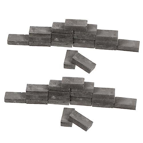 ERINGOGO 50Stücke Mini Ziegelmodelle für Mikrolandschaftsdekor Realistische Ziegelsteine für Sandtisch Architektur Demos und Kreative DIY Projekte von ERINGOGO