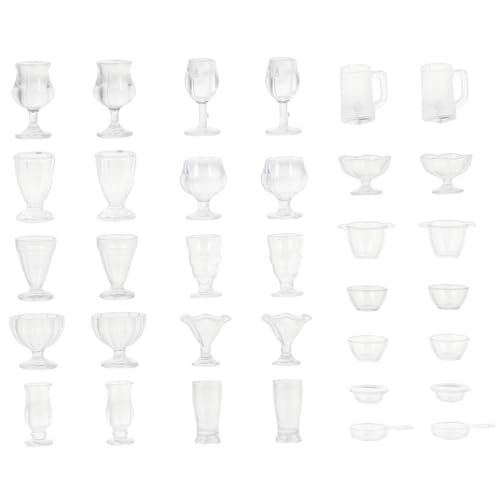 ERINGOGO 51 Stück Süßigkeiten Modell Kaffeetassen Spielzeughaus Kaffeetasse Teetassen Teetassen Kinderspielzeug Kaffee Ornament Mini Behälter Für Lebensmittel Mini von ERINGOGO