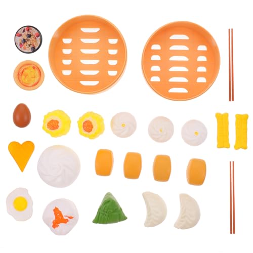 ERINGOGO 58 Stück Teiliges Frühstück mit Chinesischem Dim Sum Dampfbrötchen Sojamilch Kindersicherem Kunststoff Farbenfrohem Rollenspielküchenzubehör für Fördert Kreativität und Motorische ERINGOGO 58 Stück Teiliges Frühstück mit Chinesischem Dim Sum Dampfbrötchen Sojamilch Kindersicherem Kunststoff Farbenfrohem Rollenspielküchenzubehör für Fördert Kreativität und Motorische von ERINGOGO