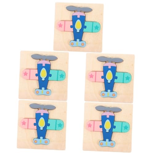 ERINGOGO 5St 3D-Schnapppuzzle Kinderspielzeug Spielzeuge Lernspielzeug für Kinder Puzzle-Spielzeug Karikatur Puzzleteile Schnalle Dreidimensionales Puzzle Kleinkind Bretter hölzern von ERINGOGO
