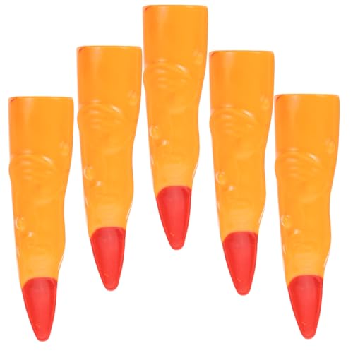 ERINGOGO 5 Stücke Kunststoff Hexenfinger Halloween Party Supplies Gefälschte Fingernägel für Cosplay und Streiche von ERINGOGO
