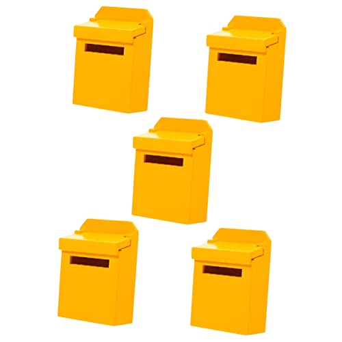 ERINGOGO 5St Letterbox-Modell Mini- -Dekor Puppenstubenmöbel Modelle Puppenhaus aus Holz Mini-Mailbox-Modell winziges Figurendekor Miniatur Post Ornamente schmücken Ob11 Briefkasten von ERINGOGO