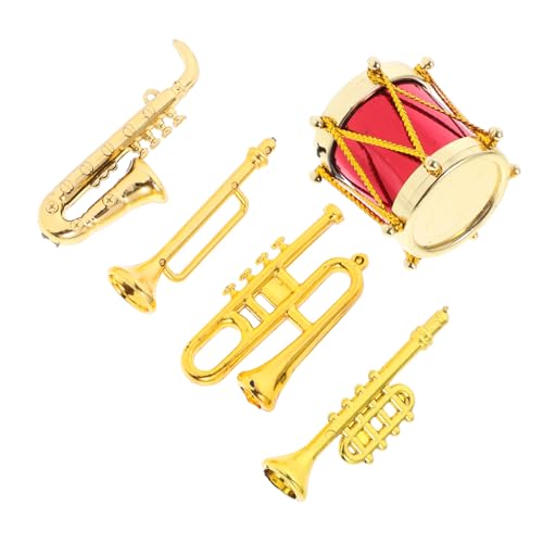 ERINGOGO 5St Miniatur-Musikinstrumente Trompetenmodell Musikinstrumentenmodell Classical Music puppenhauszubehör Modelle Saxophon kleines Instrumentenmodell Mini- -Musikinstrument Baby von ERINGOGO