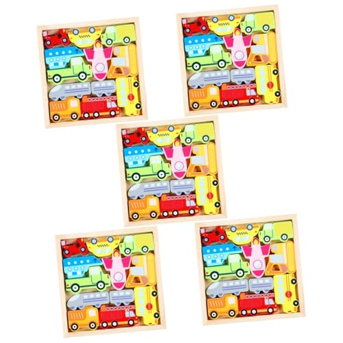 ERINGOGO 5St Puzzle 3D-Rätsel Kleinkind zubehör Kinder rätsel Kinderspielzeug Spielzeuge interaktives Lernspielzeug interaktives Kleinkindspielzeug Tier Produkte für Kinder Baby hölzern von ERINGOGO