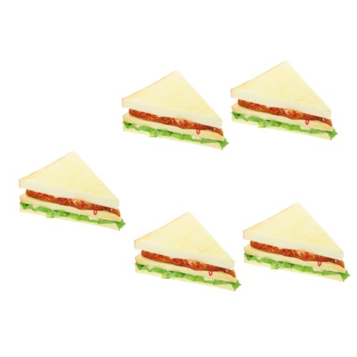 ERINGOGO 5st Simulations-Sandwich Hotdog Brötchen Schrankdekor Schlafsäcke Für Erwachsene Esszimmerstuhl Mit Sitzerhöhung Falsche Brotverzierung Gefälschtes Sandwich Pu Kühlschrankmagnet von ERINGOGO
