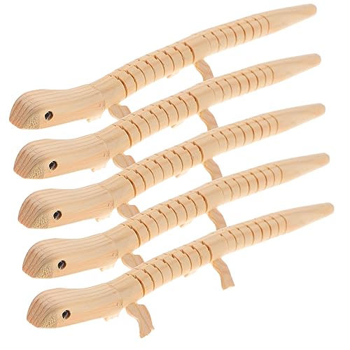 ERINGOGO 5Stücke Holz Eidechsen Unfertige Hölzerne Eidechsen Zum Bemalen Für Kreatives DIY Eidechsen Für Bastelprojekte Und Spielmöglichkeiten von ERINGOGO