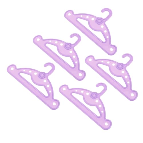 ERINGOGO 5Stücke Kleiderbügel Für Puppen Kleiderbügel Für Puppen Stabile Kunststoffausführung Für Puppenkleidung Und Miniaturhäuser Farbdesign von ERINGOGO