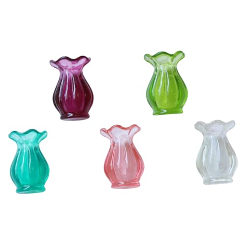 ERINGOGO 5 Stück Miniatur Vase für Puppenhaus Dekoration 5cm Klein Farbige Kleiner Vasen für Schreibtisch Regal ERINGOGO 5 Stück Miniatur Vase für Puppenhaus Dekoration 5cm Klein Farbige Kleiner Vasen für Schreibtisch Regal von ERINGOGO