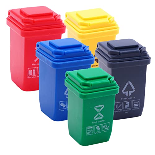 ERINGOGO 5Stücke Miniaturmüllbehälter Mini Mülltonnen Für Sandtisch Dekoration Mülltonnen Für Kinderzimmer Und Kreative Modelle Zubehör Für Szenen ERINGOGO 5Stücke Miniaturmüllbehälter Mini Mülltonnen Für Sandtisch Dekoration Mülltonnen Für Kinderzimmer Und Kreative Modelle Zubehör Für Szenen von ERINGOGO
