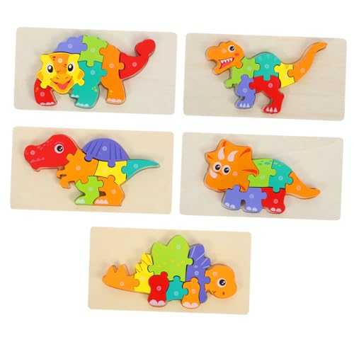 ERINGOGO 5Stücke Teiliges Holztierrätsel für Kleinkinder Dinosaurier Puzzle Montessori Lernspielzeug Kognitiven Fähigkeiten und Hand Auge Koordination ERINGOGO 5Stücke Teiliges Holztierrätsel für Kleinkinder Dinosaurier Puzzle Montessori Lernspielzeug Kognitiven Fähigkeiten und Hand Auge Koordination von ERINGOGO
