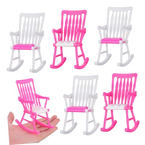 ERINGOGO 5Stücke Teiliges Puppenschaukelstuhl Mini Rollenspielmöbel Für Puppenhäuser Accessoires Für Kreatives Und Hand Auge Koordination Für Jahren von ERINGOGO