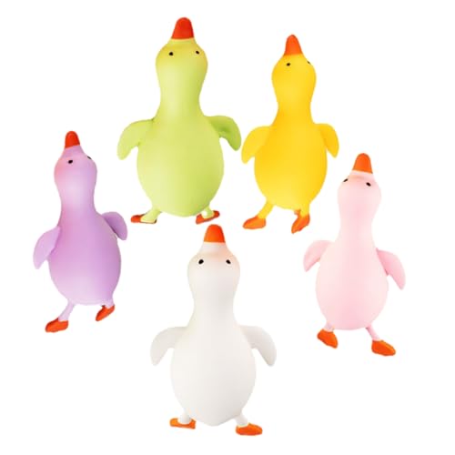 ERINGOGO 5stücke Bunte Enten Quetschspielzeuge Für Stressabbau Lustige Elastische Druckspielzeuge Für Partys Sensory Fidget Toys von ERINGOGO