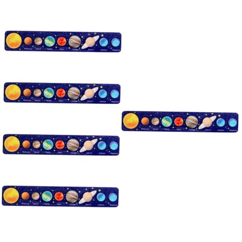 ERINGOGO 5St Sonnensystem-Puzzle Kinder rätsel Babyspielzeug aus Holz Spielset aus Holz Spielzeuge passendes Spielzeug Stern-Matching-Brett Berühmtheit Pairing-Board von ERINGOGO
