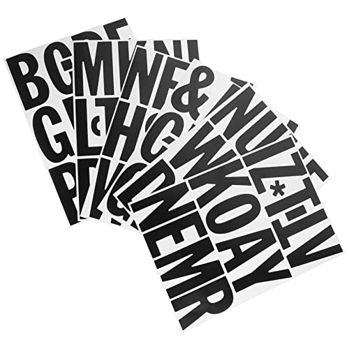 ERINGOGO 6 Bögen Vinyl-buchstabenaufkleber – Alphabet-Aufkleber Für Briefkästen Scrapbooking Dekoration Bastelprojekte von ERINGOGO