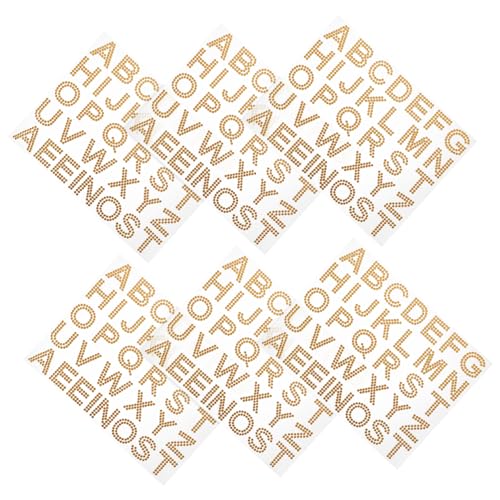 ERINGOGO 6blätter Selbstklebende Buchstaben Aufkleber Schmuck Sticker Für Kleidung Taschen Becher Und Computer Glitzernde Dekoration Gold ERINGOGO 6blätter Selbstklebende Buchstaben Aufkleber Schmuck Sticker Für Kleidung Taschen Becher Und Computer Glitzernde Dekoration Gold von ERINGOGO