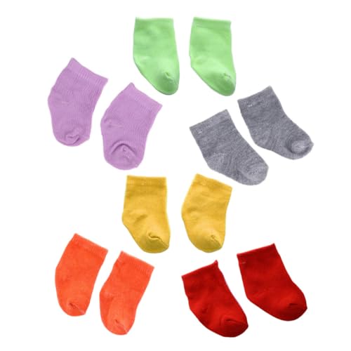 ERINGOGO 6 Paare Puppen Socken Dekorative Socken für Puppen Waschbar und Wiederverwendbar für DIY Puppenaccessoires und Bastelprojekte mit Kindern von ERINGOGO