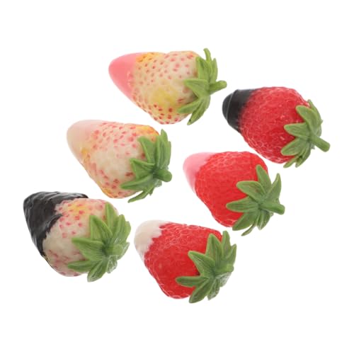 ERINGOGO 6er-Pack Künstliche Erdbeeren Dekoratives Obstspielzeug Lebensechte Künstliche Erdbeeren Für Heimdekoration Partydekoration Und Foto-Requisite ERINGOGO 6er-Pack Künstliche Erdbeeren Dekoratives Obstspielzeug Lebensechte Künstliche Erdbeeren Für Heimdekoration Partydekoration Und Foto-Requisite von ERINGOGO